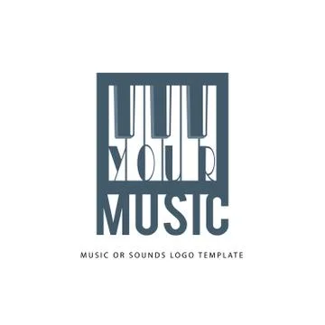 Music logo template. Иллюстрация