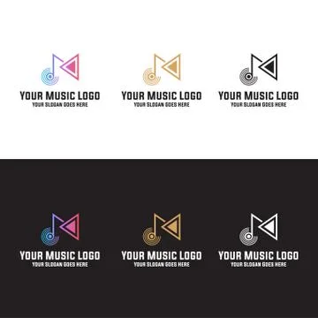 Music Logo Vector Design Template Stock Illustration