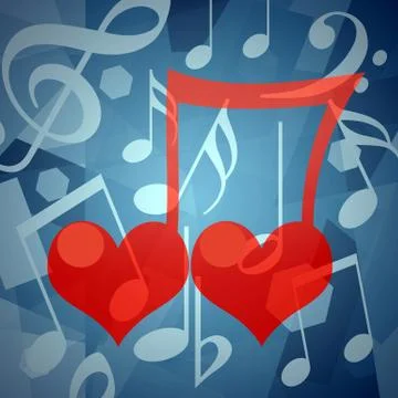 Music of love Illustrazione stock
