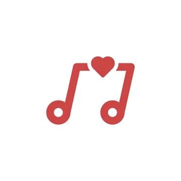 Music lover. Vector logo template Stock Illustration