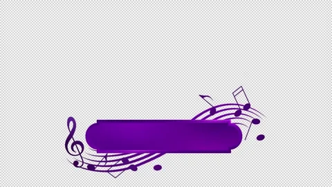 Music lower third animation with musical notes Stock Footage 272666078