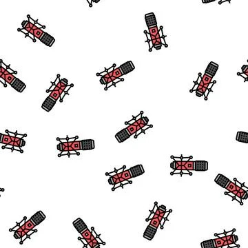 Music mic microphone vector seamless pattern Illustrazione stock