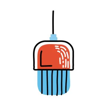 Music microphone hanging Stock Illustration