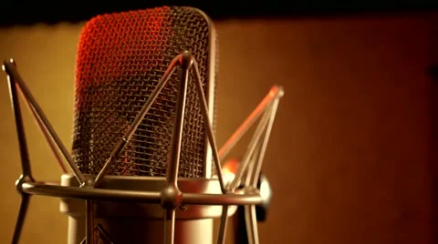 Music microphone in the recording studio Video stock 66262935