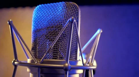 Music microphone in the recording studio Stock Footage 66263029