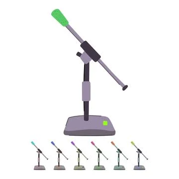 Music microphone stand vector cartoon graphic Stock Illustration