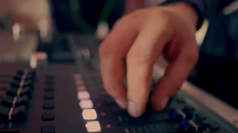 Music mixer control panel Stock Footage 150205068