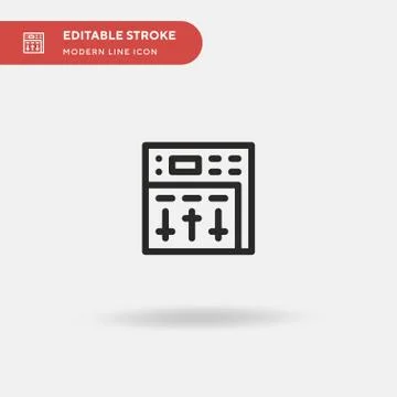 Music Mixer Simple vector icon. Illustration symbol design template for web m Illustrazione stock