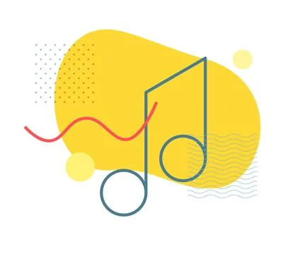Music Note - Abstract Composition Stock Illustration