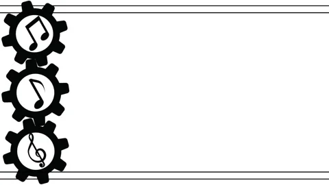 Music note animation background Stock-Footage 310530204