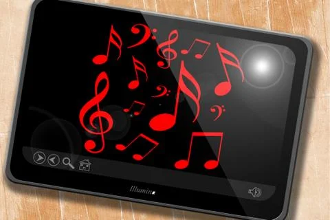 Music note background Illustrazione stock