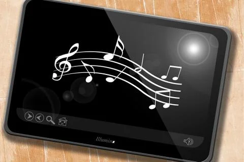 Music note background Illustrazione stock