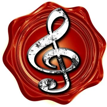 Music note background Illustrazione stock