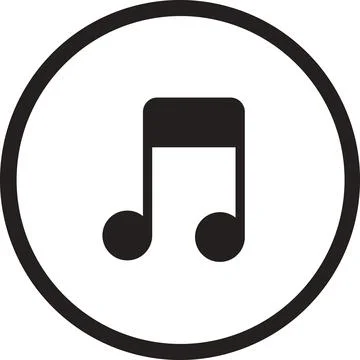 Music Note Circle Icon Stock Illustration