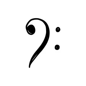 Music note doodle drawn style 스톡 일러스트