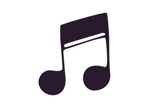 Music note flat icon doodle song symbol Stock Illustration