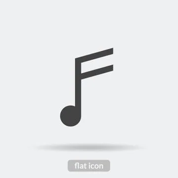 Music note icon, Black vector is type EPS10 Stock Illustration