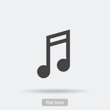 Music note icon, Black vector is type EPS10 Stock Illustration
