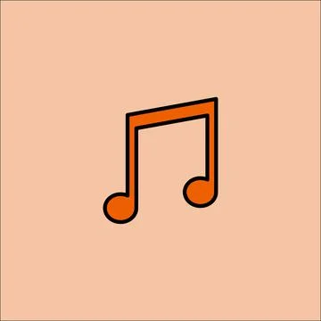 Music Note Icon Conceptual Vector Design Stock Illustration