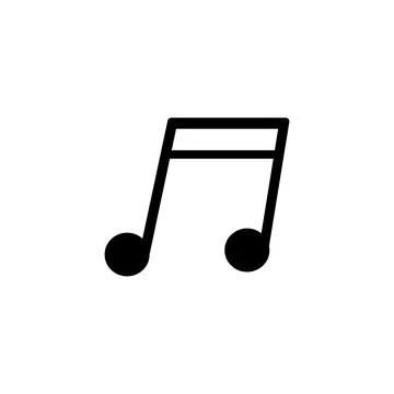 Music note icon element of music icon for mobile concept and web apps. Thin l Stock Illustration