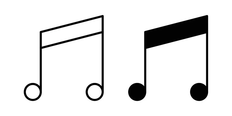 Music note icon graphic element. web icon set Ilustração Stock