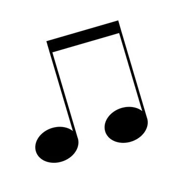 Music note icon isolated over white background. Musical vector icon for web.. Stock Illustration