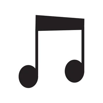 Music note icon isolated vector. Stock Illustration