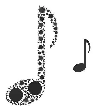 Music Note Icon - Pandemic Composition Illustrazione stock