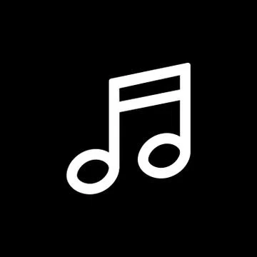 Music note icon for simple flat style ui design Stock Illustration