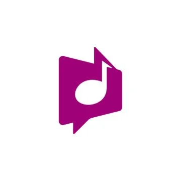 Music note icon speech bubble Stock Illustration