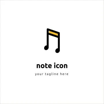 Music note icon in trendy flat style isolated on background. icon page symbol Stock Illustration