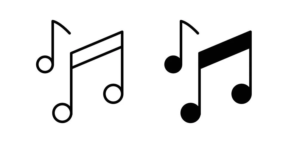 Music note icon vector design illustrations Ilustração Stock
