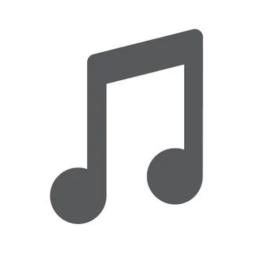 Music note icon vector Stock Illustration