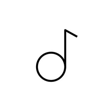 Music note icon - Vector Illustrazione stock