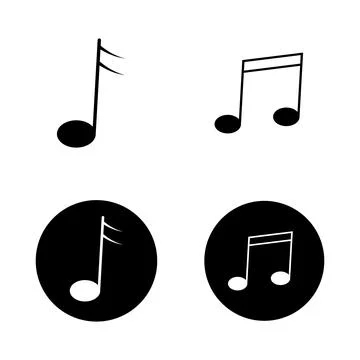 Music note icon vector Stock Illustration