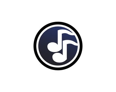 Music note Icon Vector logo and design Stock Illustration