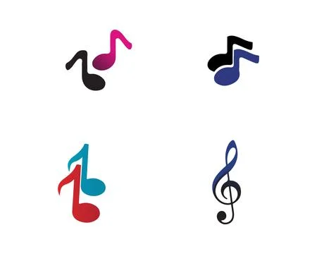 Music note Icon Vector logo and design Illustrazione stock