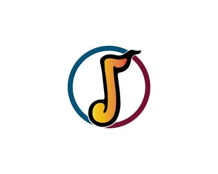 Music note Icon Vector logo and design Stock Illustration