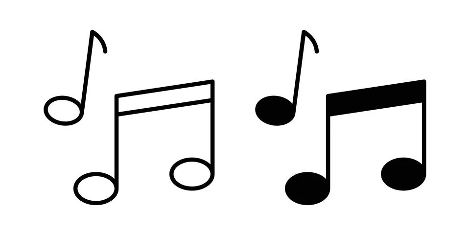 Music note icon vector symbol graphics Stock Illustration