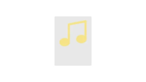 Music note icon on a white background, symbolizing musical themes and creat.. Stock Footage 333233237