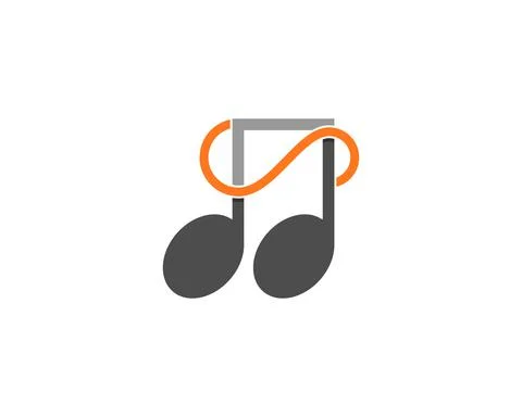 Music note with infinity symbol surrounding イラスト素材