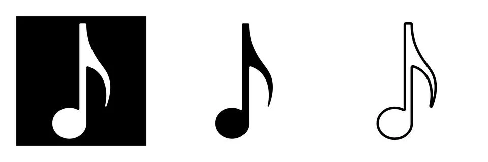 Music note isolated Stock Illustration