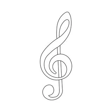 Music note logo design Stock Illustration