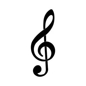 Music note logo design Stock Illustration
