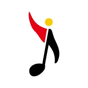 Music note logo vector illustration. musical sign and symbol. Stock Illustration