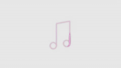 Music Note Neon Sign Icon Light Sweep, Seamless Loop, Pink Alpha 4K Stock Footage 340547136