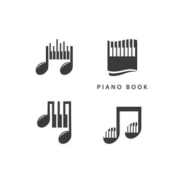 Music note piano 스톡 일러스트