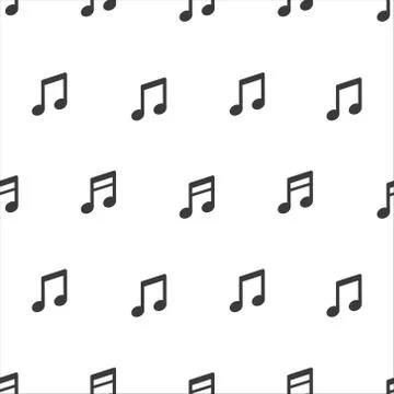 Music Note Seamless Pattern Vector Stock Illustration