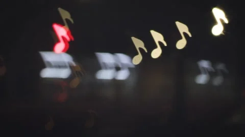Music note shape background bokeh blurred 스톡 동영상 232582074