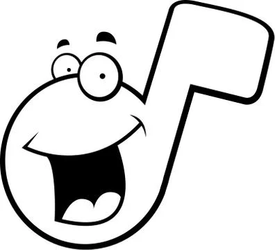 Music Note Smiling Stock Illustration